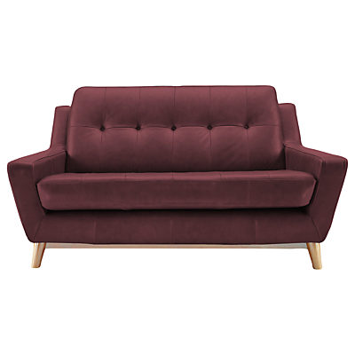 G Plan Vintage The Fifty Three Small 2 Seater Leather Sofa Capri Claret